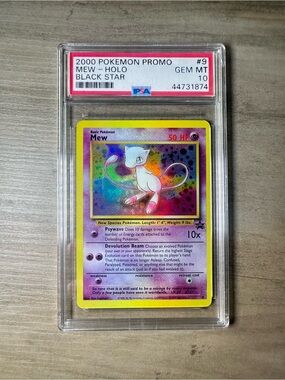 Mew Holo 2000 Promo #9 Black Star Proxy Card Gem Mint 10